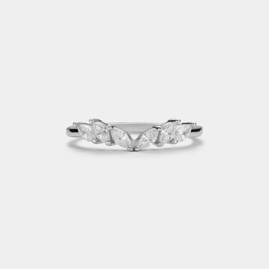 Dainty Angle Wing Thin Band Ring